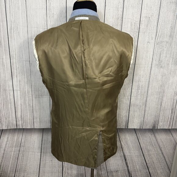 Lauren Ralph Lauren 44R Tan Houndstooth Polyester Blend 2-Button Sports Coat - Picture 8 of 10